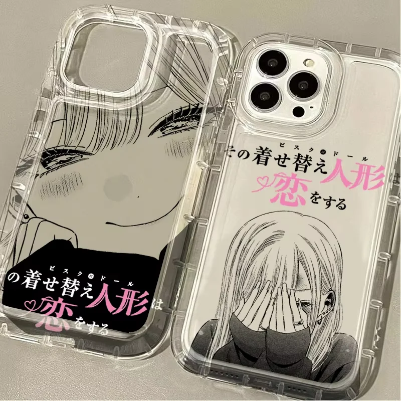 Meu vestido querido caso de telefone para iphone 17 ar 16 e 15 14 13 12 11 pro max plus min se 2020 2022 amortecedor marin kitagawa