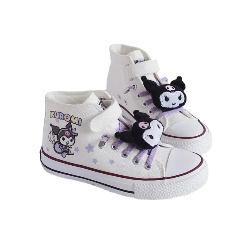 Sanrio Series Shoes Summer Devil Kulomi Sweet and Cool Soft Girl High-top Canvas Shoes Girls and Students Japanese Casual Shoes