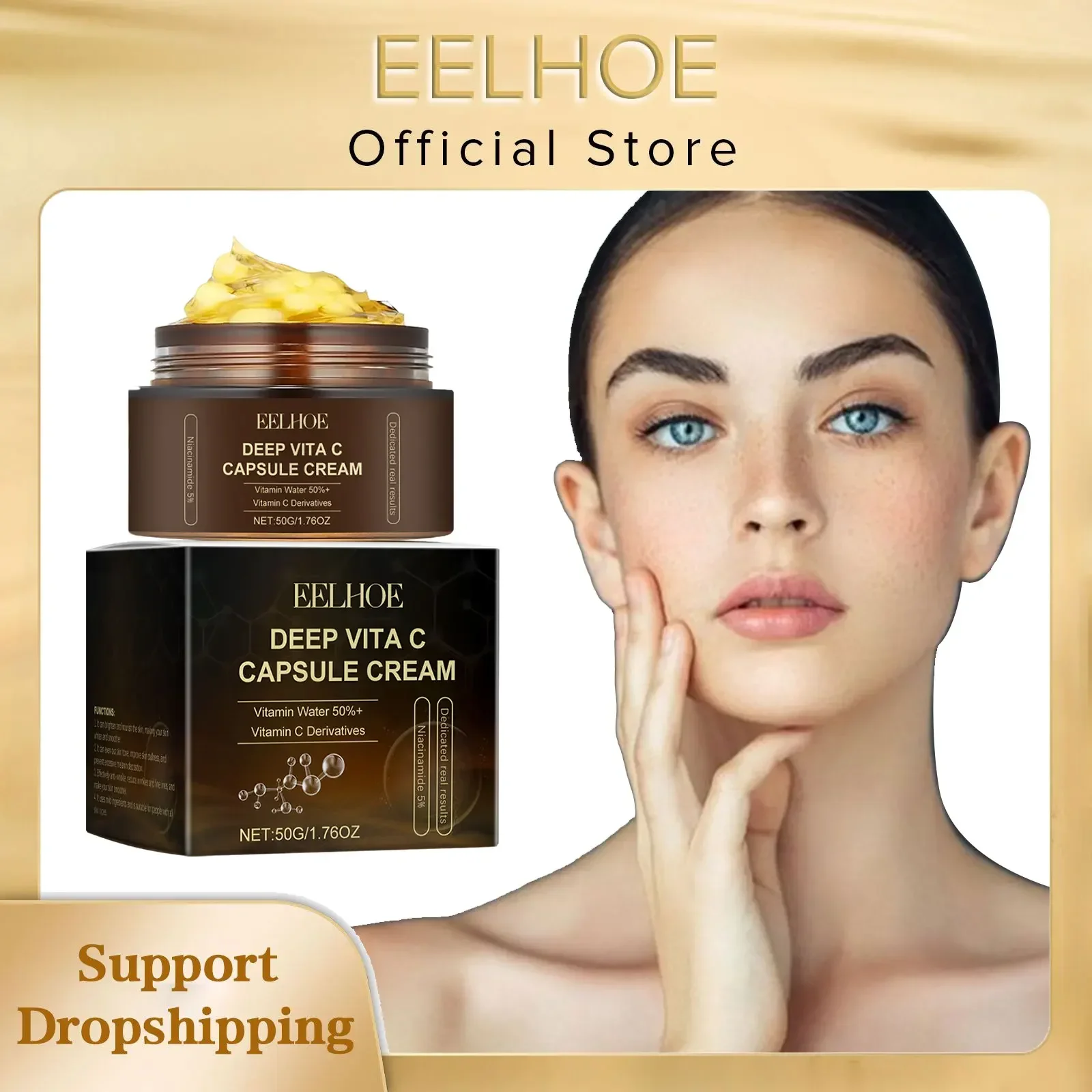 

Niacinamide Facial Whitening Cream Moisturizing, Repairing, Brightening Skincare Products Vitamin C Cream Capsules
