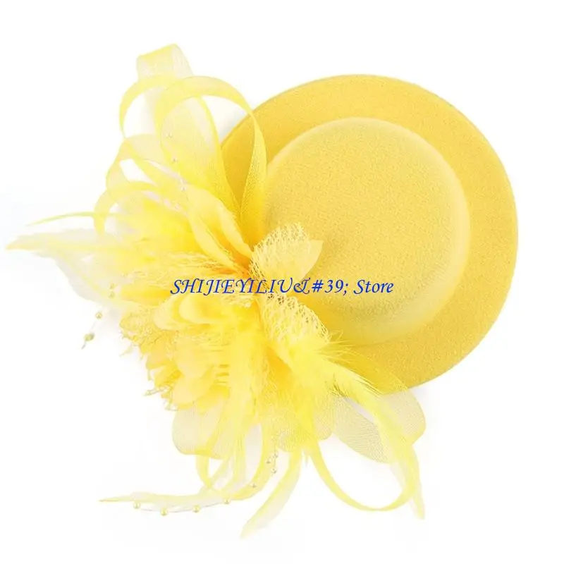 E21F Delicate Mesh Top Hat Decoration For Bridesmaids Race Day Event Elegant Accessory