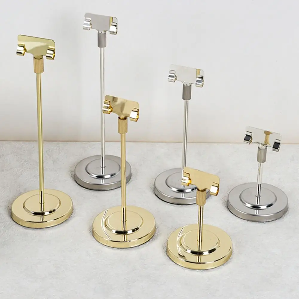 

Simple Stainless Steel Memo Clip Holder 8/12/16cm Vertical Desktop Notes Clamp Desktop Decoration Table Number Stand Office