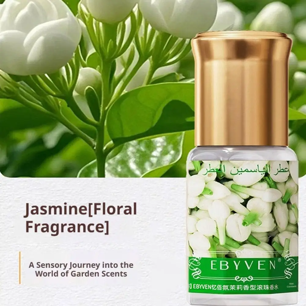 Jasmine Rollerball Perfume Portable Floral Perfume Oil for Purse and Pocket Long Lasting Fragrance for Travel Touch Ups