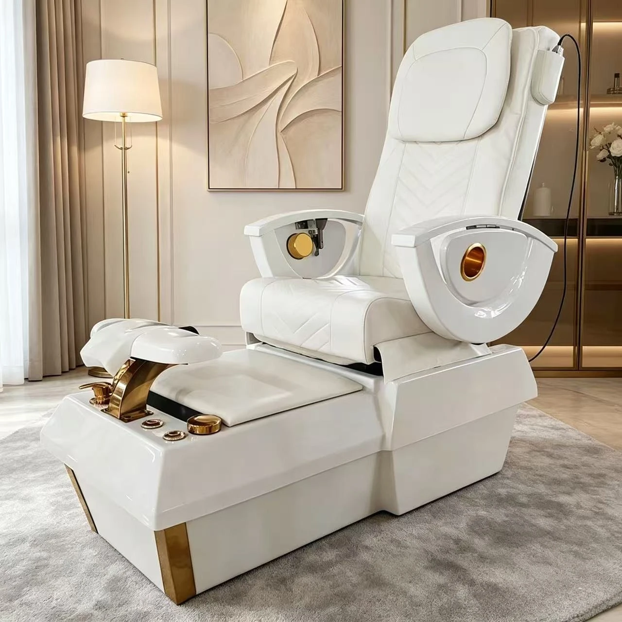 Adjustable backrest foot therapy chair, nail and foot dual-use, therapy lounge chair, multifunctional foot therapy chair
