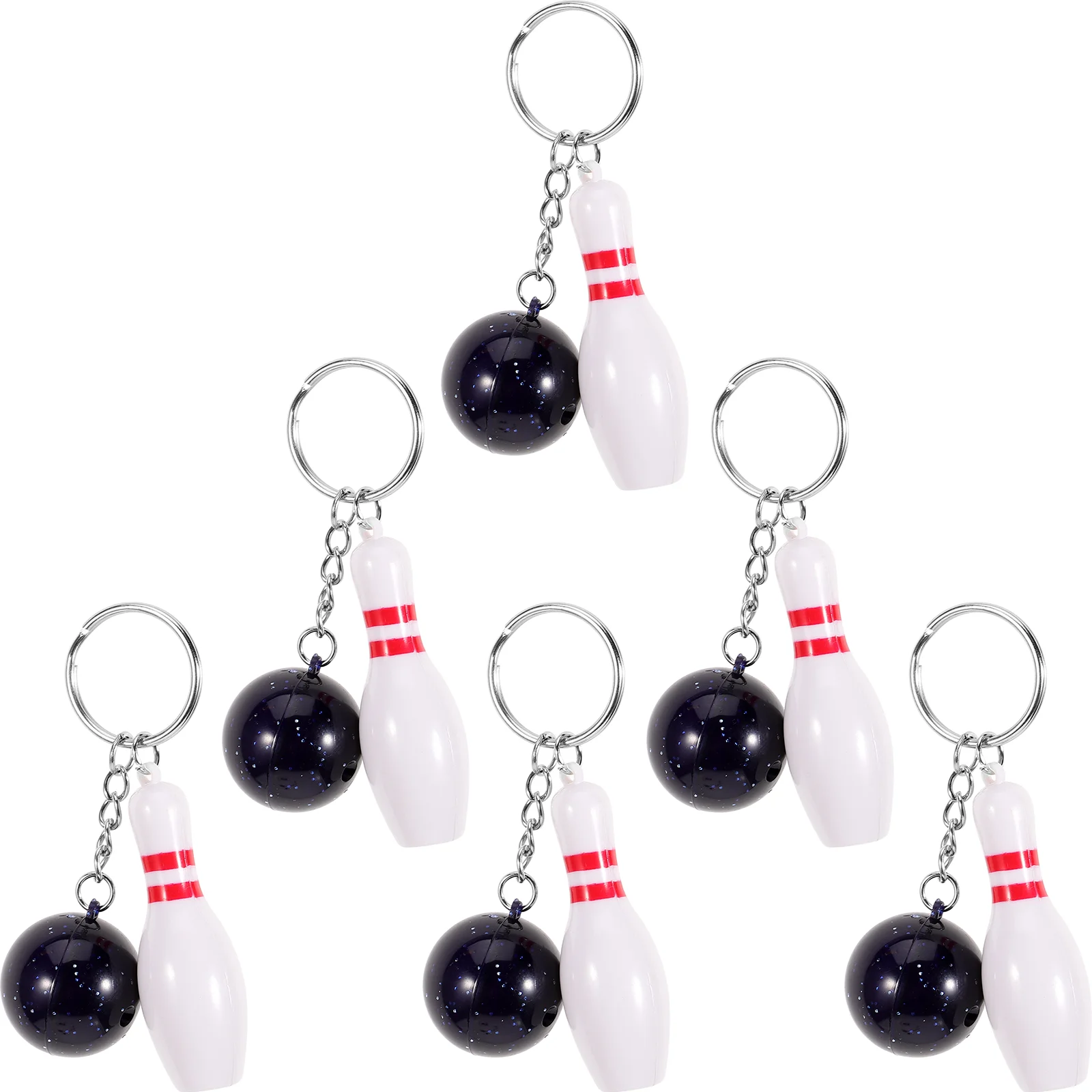 6 Pcs Keychain Bowling Match Keepsakes Pendant Lovely Hanging Keychains Party Decorations Pendants Sports Themed Favors Small