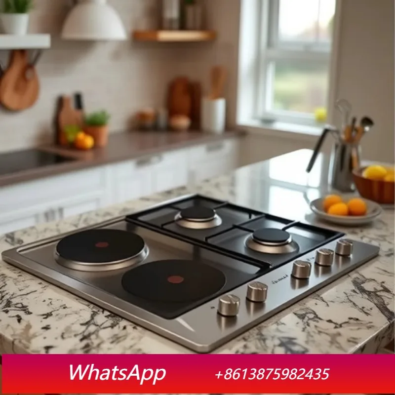 YJQ household kitchen table with dual-purpose liquefied gas stove 2 electric embedded