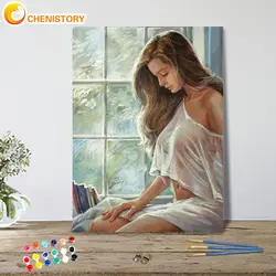 CHENISTORY Painting By Numbers Sexy Woman Kits Drawing Canvas Handpainted Home Decor Diy Oil Pictures By Numbers Girl Figure Pai