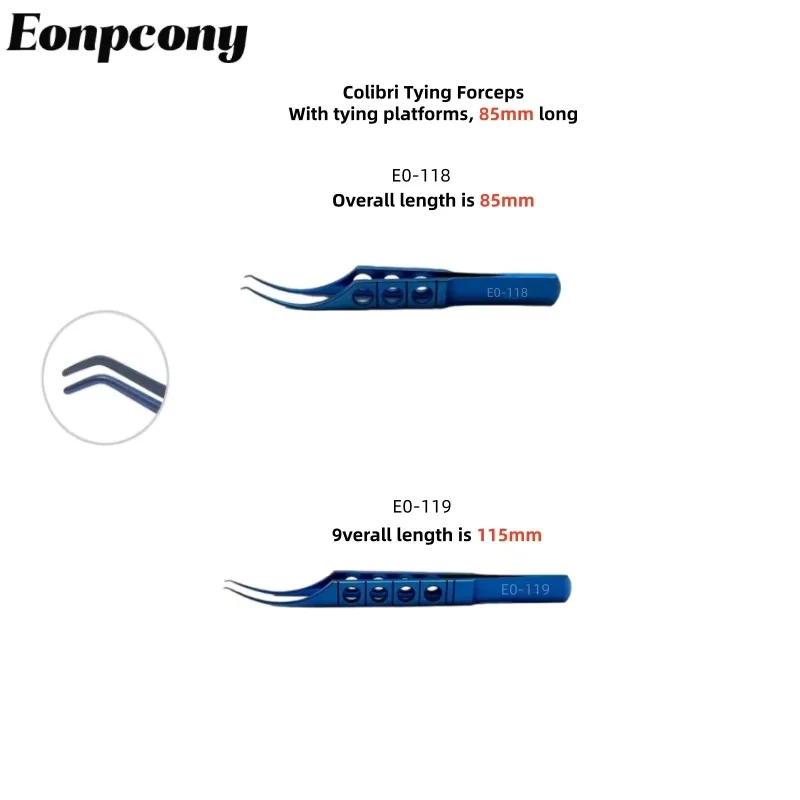 Ophthalmic instruments Colibri Tying Forceps With tying platforms
