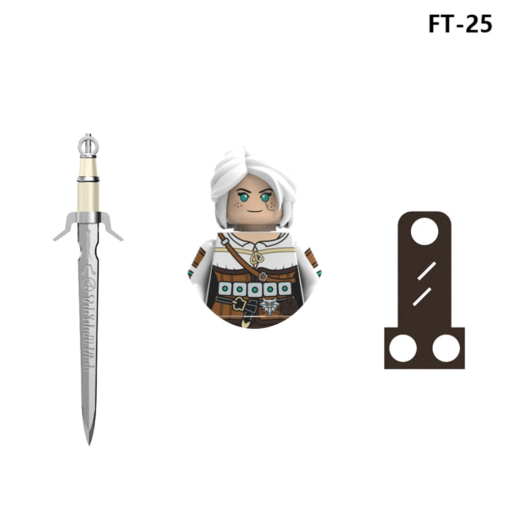 The Witcher FT24-27 Geralt Bausteine für Spielzeuggeschenke Red Dead Redemption Bauklötze DIY Mini-Actionfiguren für Weihnachtsgeschenke