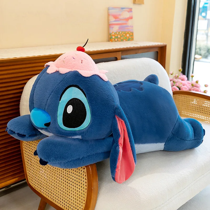 Disney Stitch Cherry Ice Cream Stitched Plush Toy 80cm Sleeping Doll Doll Sleeping Pillow Gift Children'sBirthday Christmas Gift