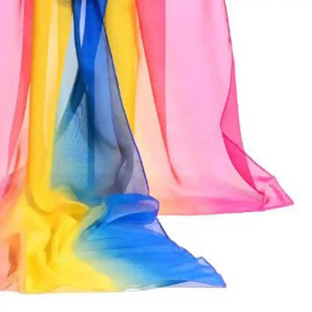 

Women Summer Scarf Color Matching Thin Sunshade Anti-UV Chiffon Summer Shawl Soft Breathable Neck Decoration