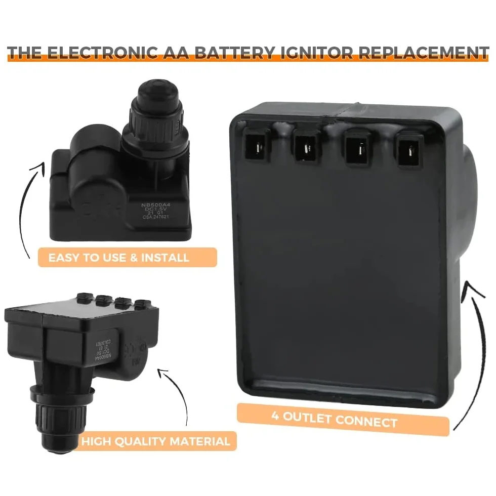 Gas Grill Spark Generator,Electronic AA Battery BBQ Igniter with 4Pcs Electrode Igniters Wire for Blackstone 28\