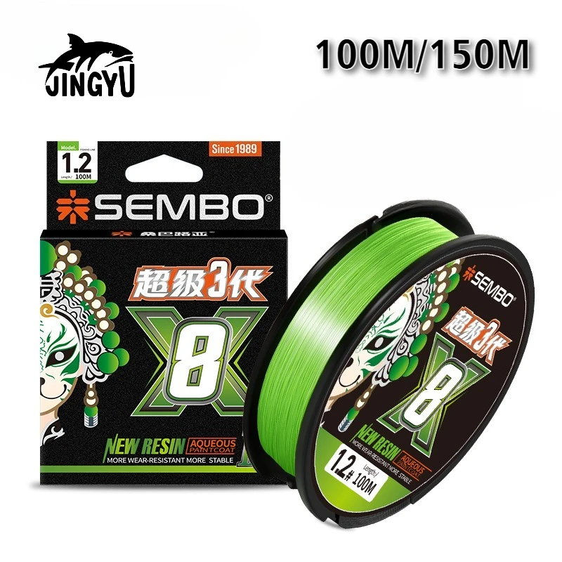 

PE X8 Strand Braided Fishing Line 100/150M Multifilament Supplies Rivers Lake Sea Pesca Strength Sea Japan Multicolor Super