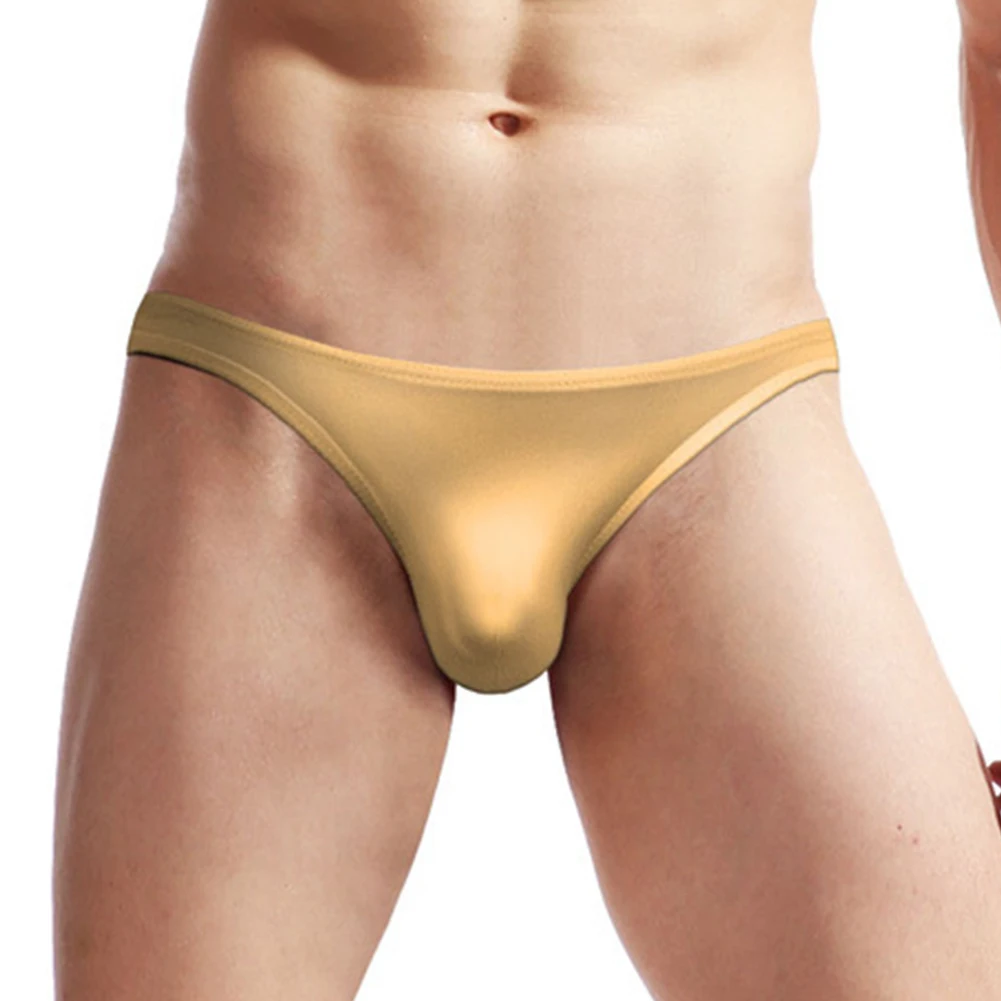 Mens Low Waist Thong Panties U Convex Pouch G-string Briefs Thin Breathable Underpants Solid Comfortable Briefs Hombre Jockstrap