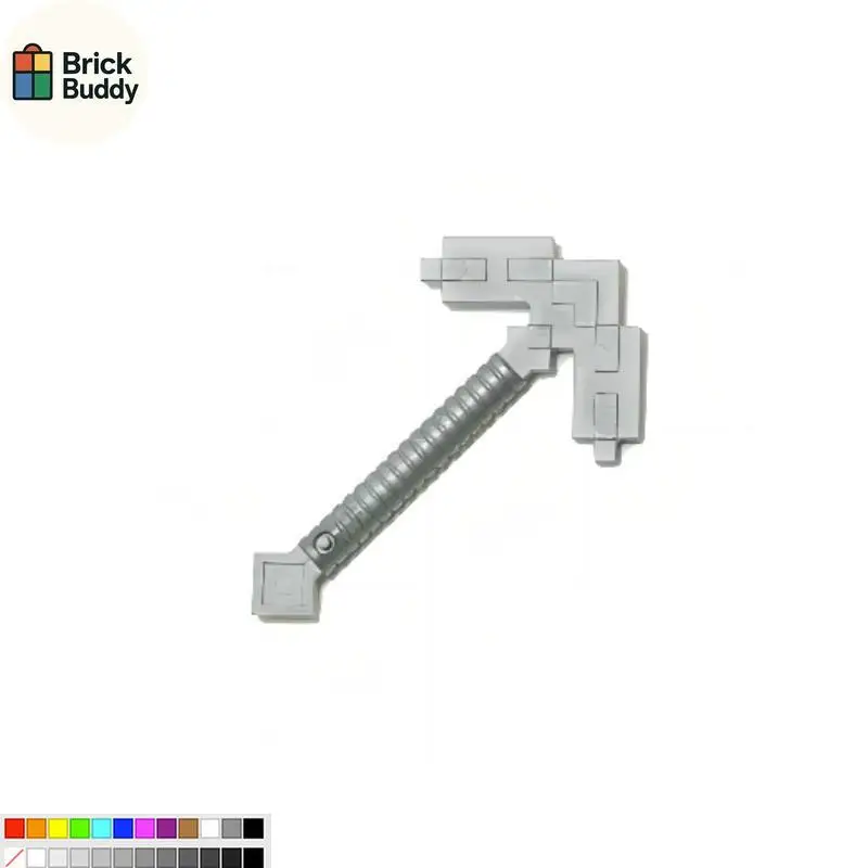 [125Pcs] [50G] MOC 18789 Pixel Pickaxe Minifigure Parts