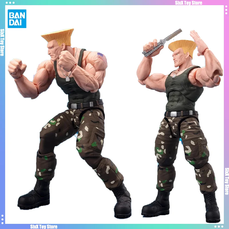 

Original Bandai Street Fighter 6 Guile Action Figure Guile Broom Head Outfit 2 Figurine Model Statue Doll Hobby Boy Toys Gifts