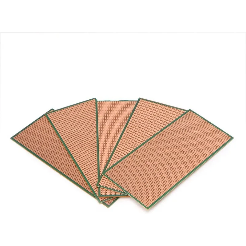 5 Pcs 6.5x14.5cm Stripboard Veroboard Uncut PCB Platine Single Side Circuit Board
