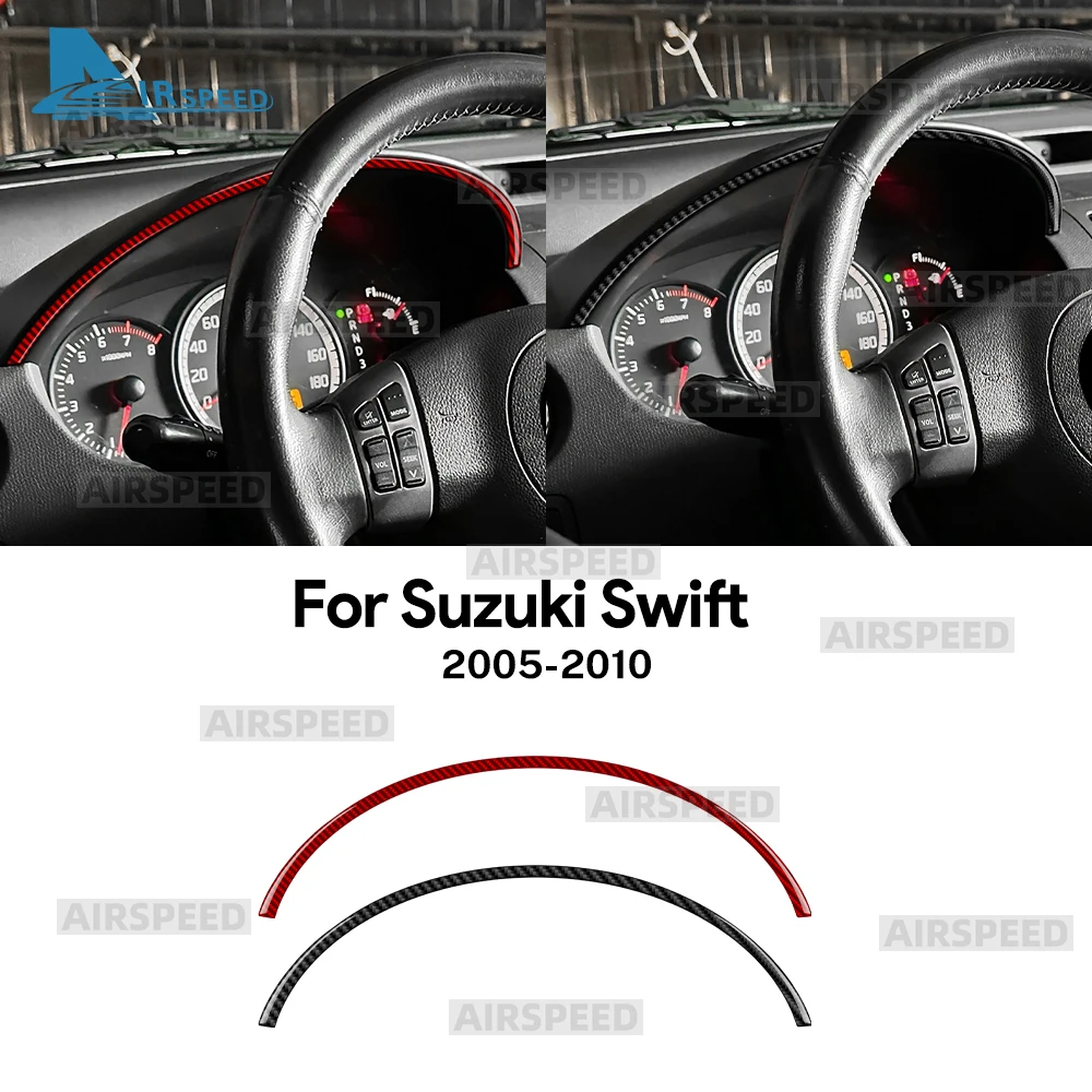 Echter weicher Kohlefaser-Aufkleber für Suzuki Swift ZC31S 2005 2006 2007 2008 2009 2010, LHD RHD-Auto-Tachometerrahmen, Innenverkleidung