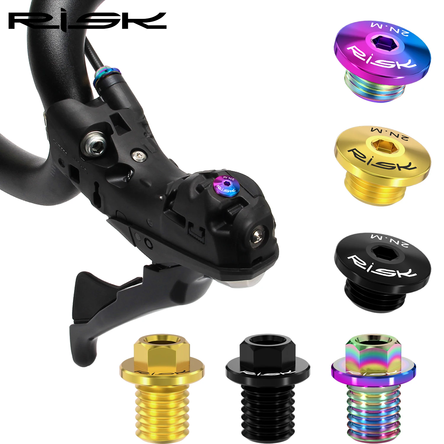 2pcs RISK Road Bicycle Bike Titanium Alloy Schaltung RT129 Bleed Bolts RT130 Hose Locking Bolts for R8020 R8070 R8170 R9170