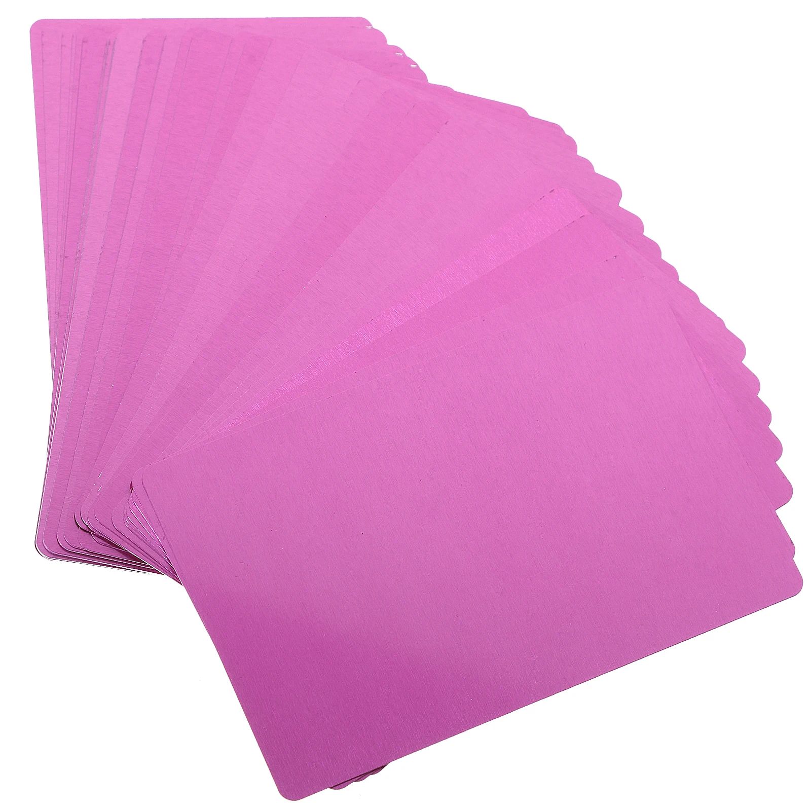 50 pcs Laser Engraved Business Cards 0.2Mm Thin Rose Gold Anodized Aluminum Diy Name Card Cnc Compatible Blank Credit Card For