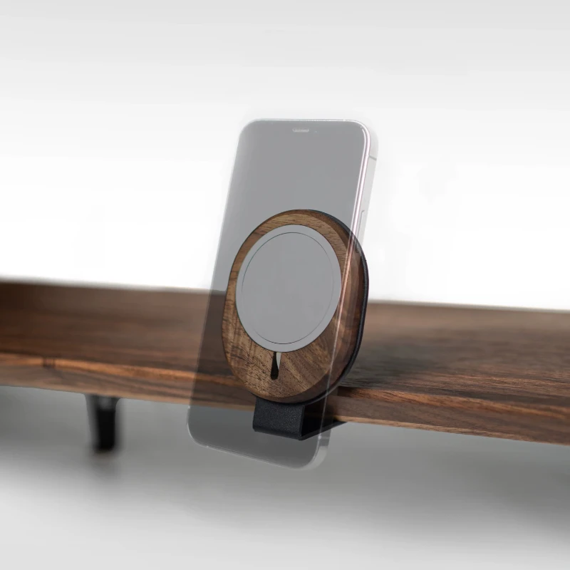 M Series Magsafe Bracket Wooden Desktop Magsafe Storage Stand Modular Wireless Charger Display Holder Monitor Shelf Accessories