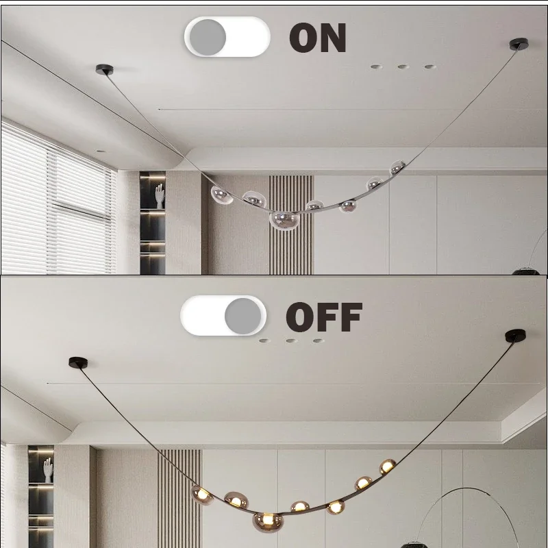 Couro Design LED Pendant Lamp, Simples Lustres, Decoração Para Casa, Suspensão Luminária, Sala De Estar, Villa, Lustre, Salão