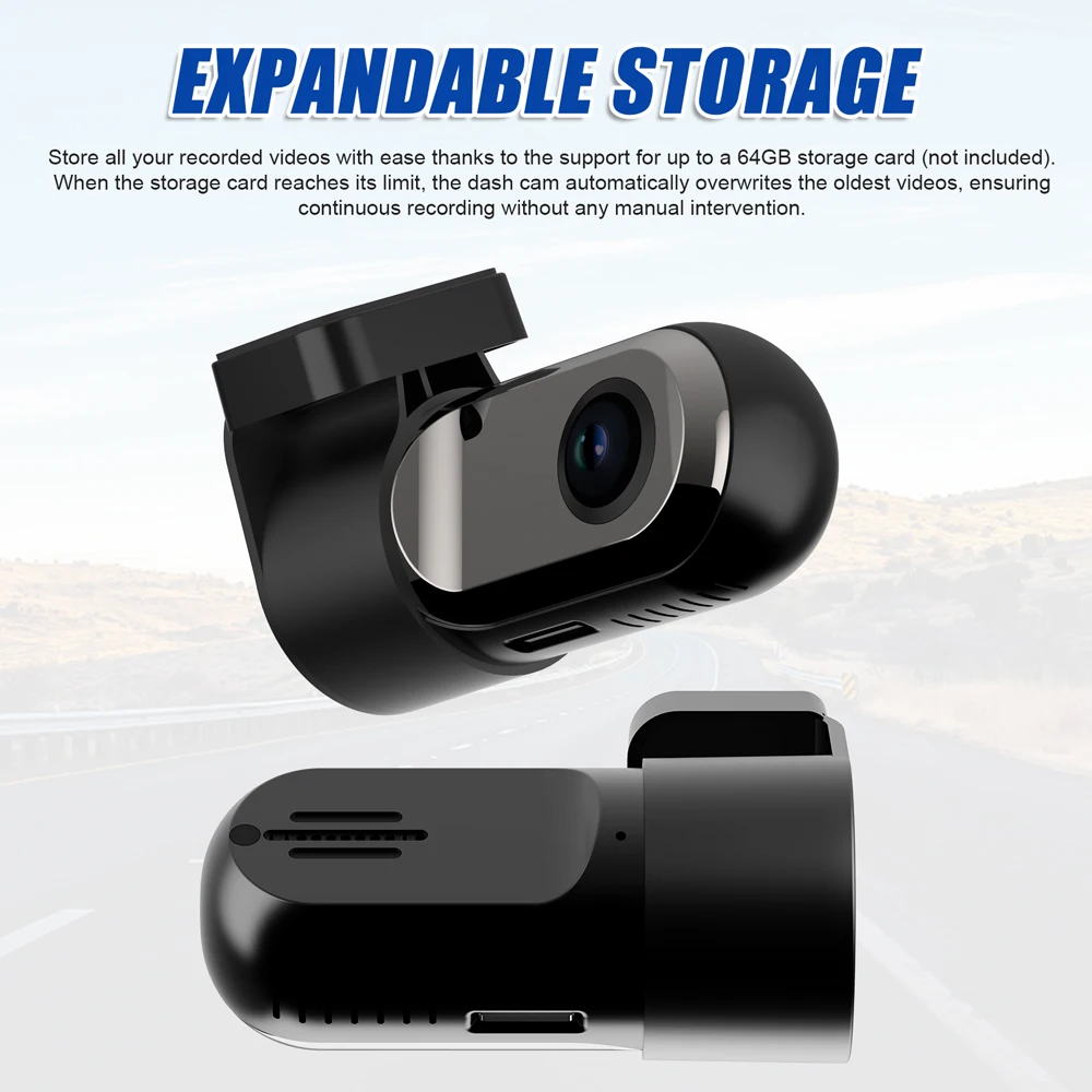 USB Dash Camera Rotatable Bracket Driving Video Recorder Car DVR Multiple Languages HD Camera Recorder Driving Recorder