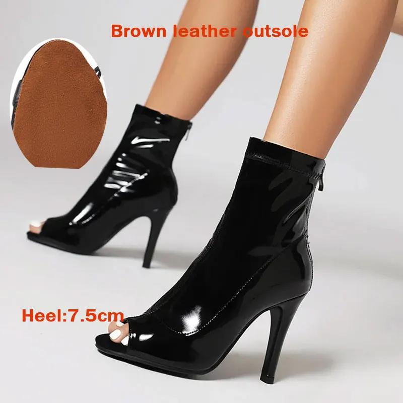 Sgesvier Women's Dance Shoes Ladies Jazz Modern Dance Tango Dance Shoes Girls Prom Fashion Stiletto Boots Latin Dance Boots