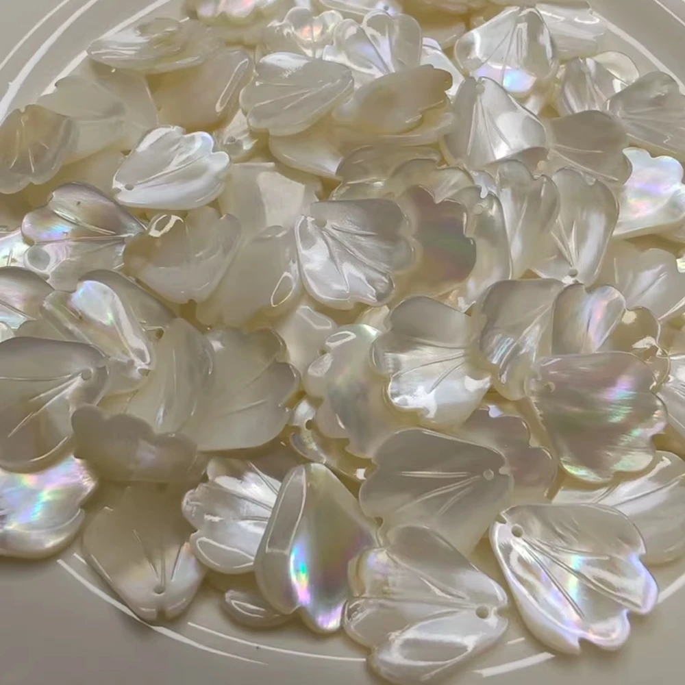 

100 шт. 16X17 мм Jumbo пион огранка размер форма натуральный белый перламутр для ювелирных аксессуаров