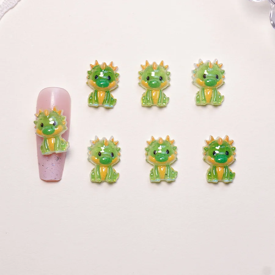 50/100/200 Stück, japanische Cartoon-Tiere, niedlich, 3D, Tierkreiszeichen, Harz, DIY, Nagelzubehör, zum Aufkleben auf Nägel – Detail 16