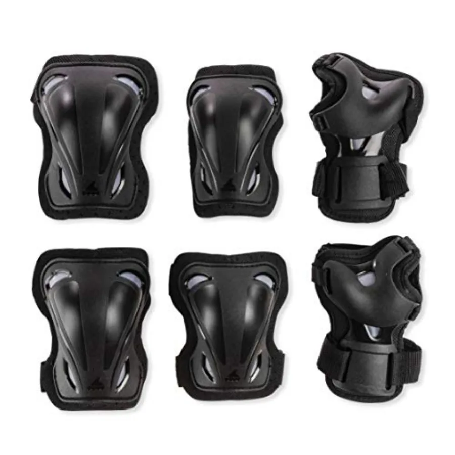 

Skate Gear 3 Pack Protective Gear, Knee Pads, Elbow Pads and Wrist Guards, Inline Skating, Multi Sport Protection, Unisex, Blac