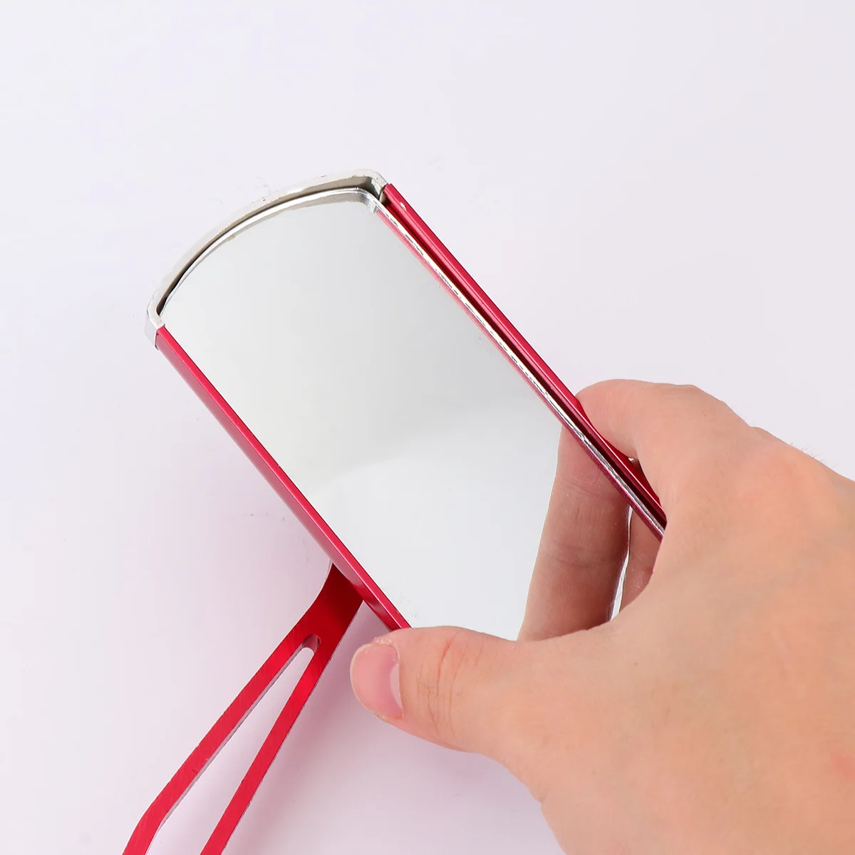 1pc Aluminum Alloy Bicycle Rearview Mirror 22.2Mm Handlebar Mount Red For Mountain Road Bikes Handlebar Rearview Mirror