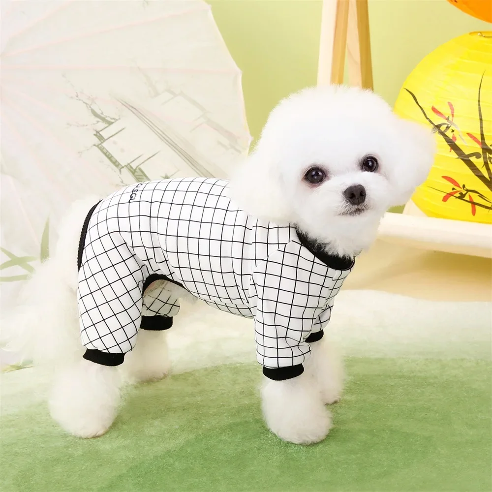 Small Dog Jumpsuits Letter Pattern Vest Spring Summer Clothes for Teddy French Bulldog Comfort Breathable Puppy Costume Apparel