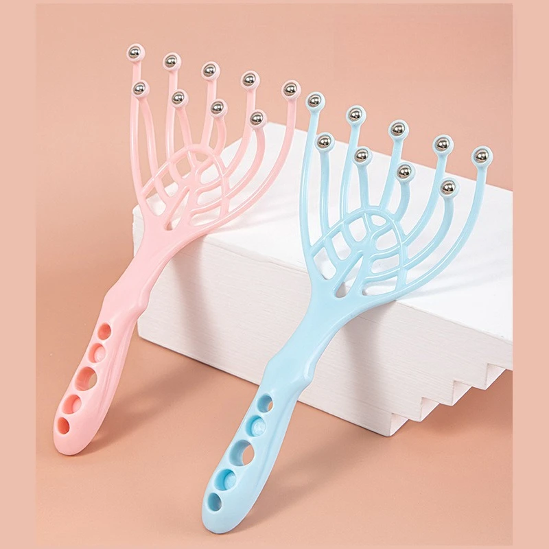 

9-когти, массажный декомпрессионный артефакт, портативный ручной массажный скребок для головы, массаж волос, уход за волосами и головой