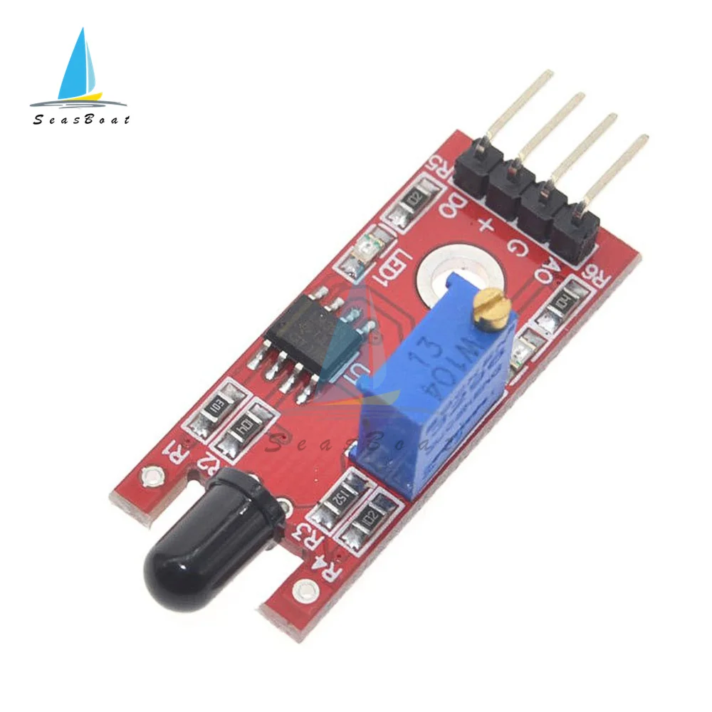Módulo Detector de temperatura para Arduino, Sensor IR de llama de 4 pines, KY-026