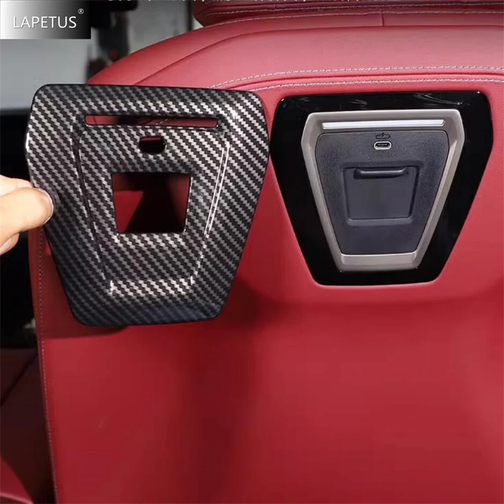 

Автомобильная USB-панель, регулировка спинки сиденья, стула, ручка, декоративная крышка, отделка из углеродного волокна для BMW 5 серии G60 2024 2025, аксессуары из АБС-пластика