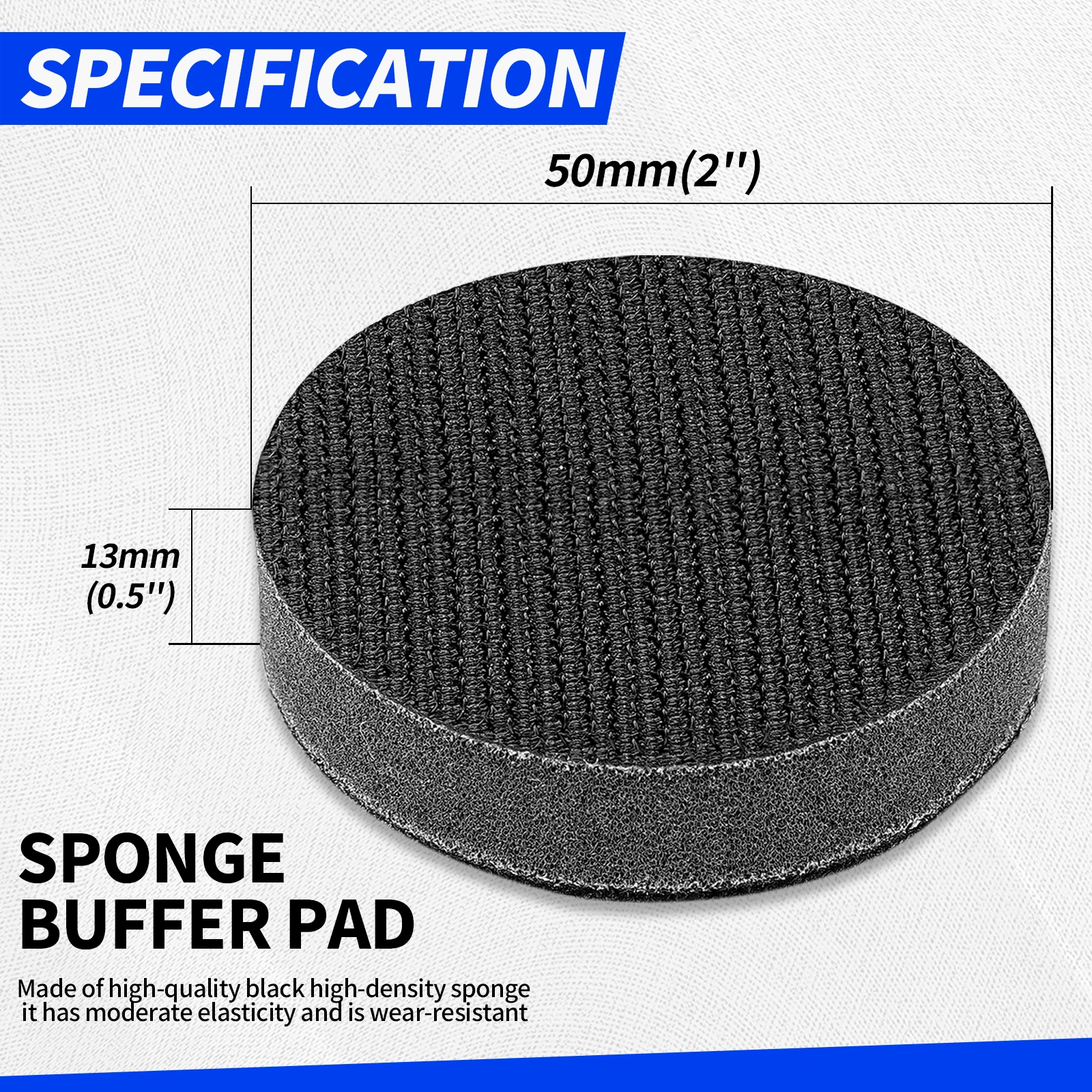 2/3inch Soft Density Sponge Interface Pad Hook&Loop Sanding Pad Sponge Cushion Buffer Backing Pad Sponge Protection Sanding Disc