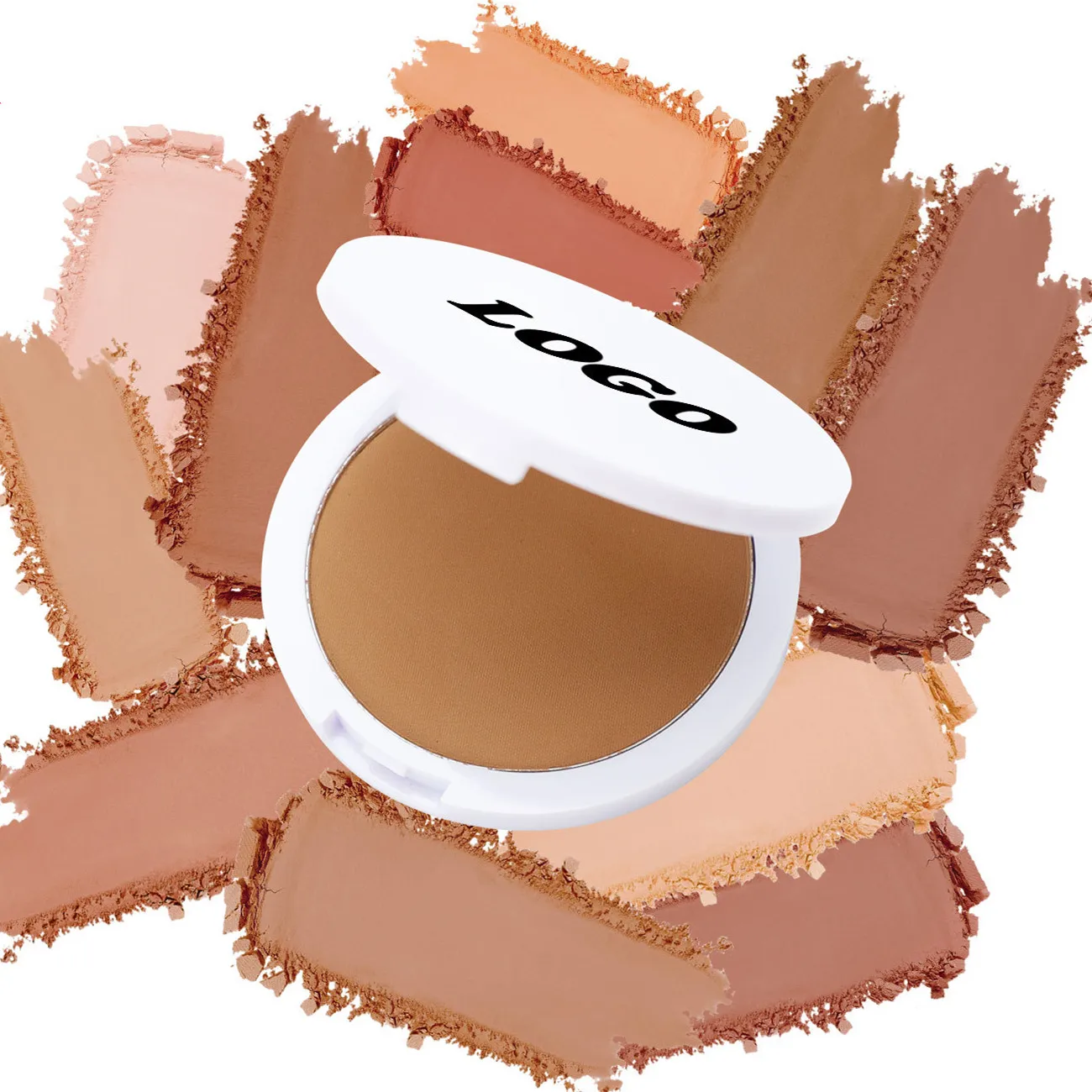 Custom Logo Pressed Powder Waterproof Long-lasting Full Coverage Face Compact Setting Powder Matte Makeup Foundation Cosmetics