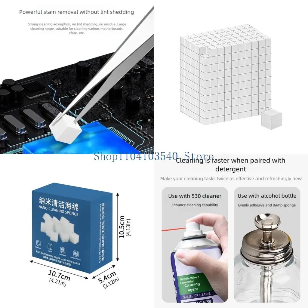 

02DC 500 Chip Cleaning Sponges Set Professional Cleaning for Computer Repair Tool