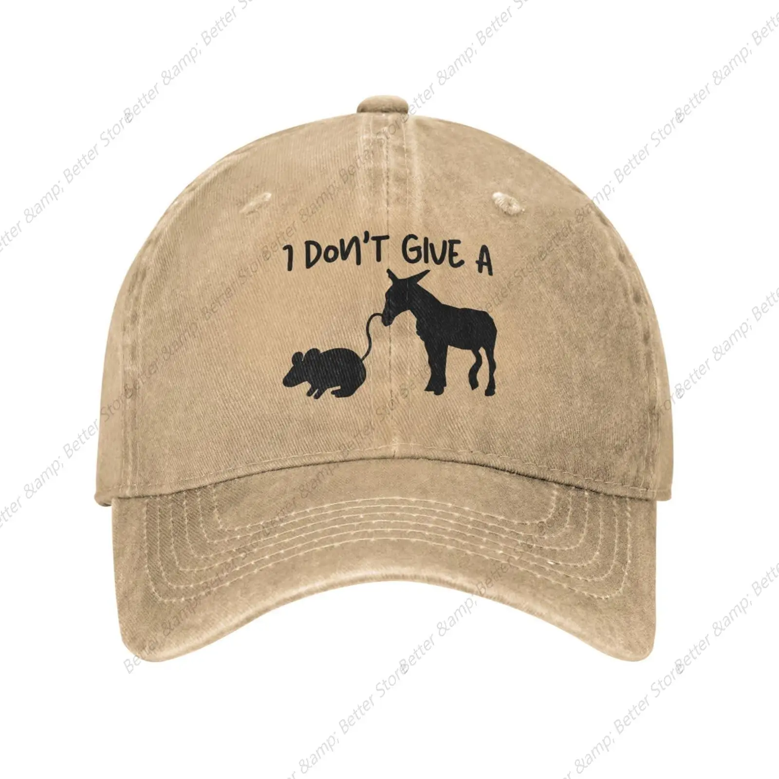 I Don't Give A Mouse Walking Donkey Hat for Men Women Funny Trucker Hat Gifts Baseball Caps