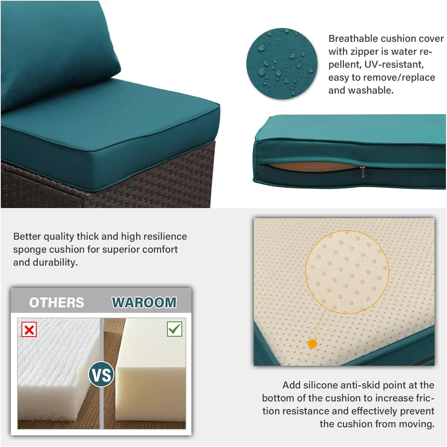 Outdoor Patio Dark Brown Rattan 7 Piece Sectional Furniture Set Pe Wicker Conversation Sofa With Gas Fire Pit Square Steel