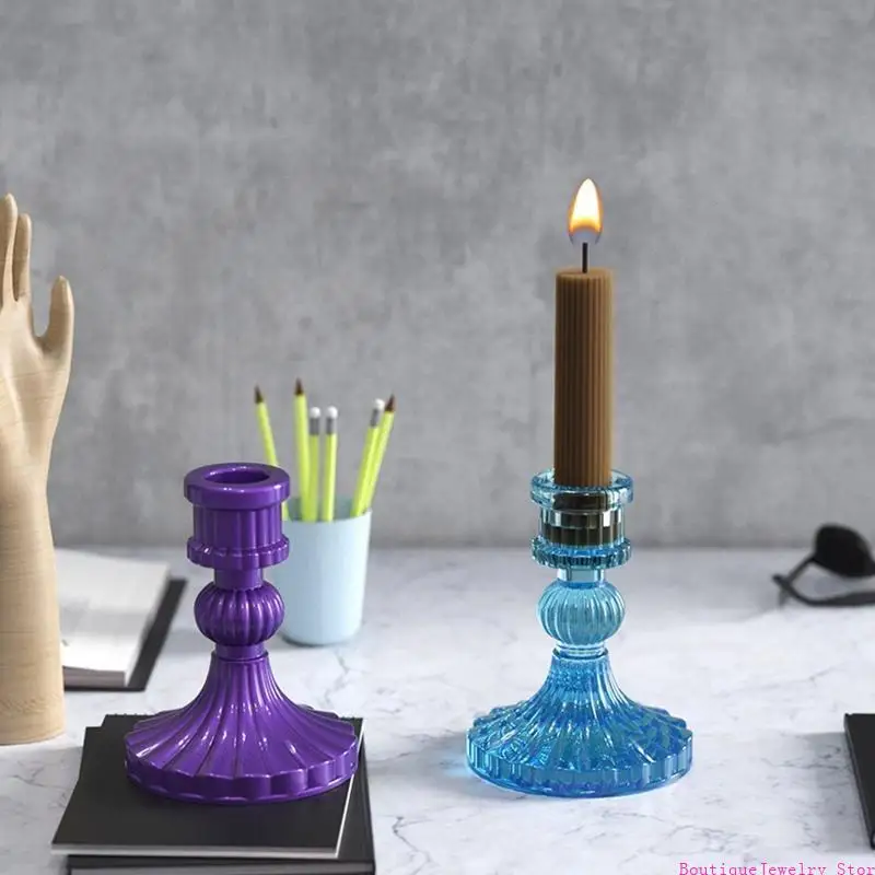 

E1PE Candlestick Epoxy Casting Mold Holder Resin Mold Wedding Home Table Decor