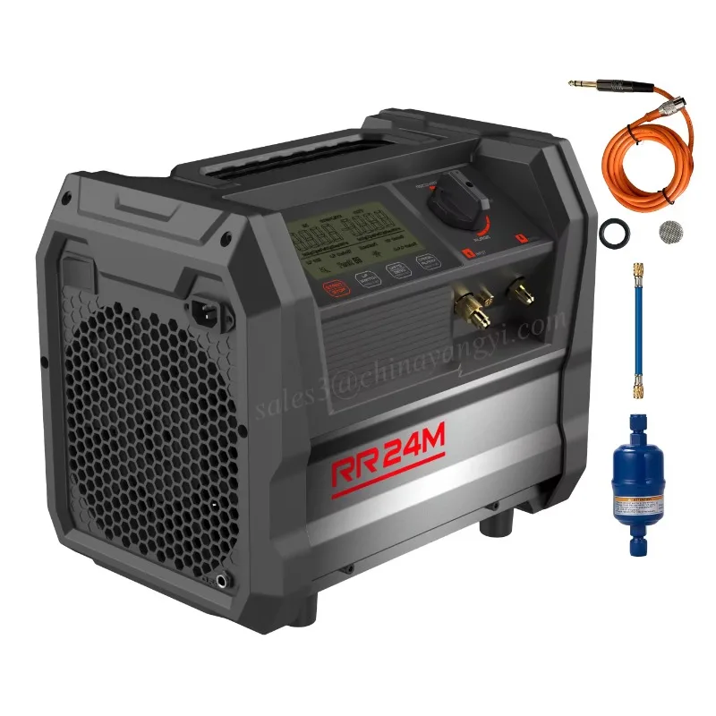 Brushless DC Refrigerant Recovery Machine 1HP RR24M Oil-less use together with Recovery Cylinder with Float Switch