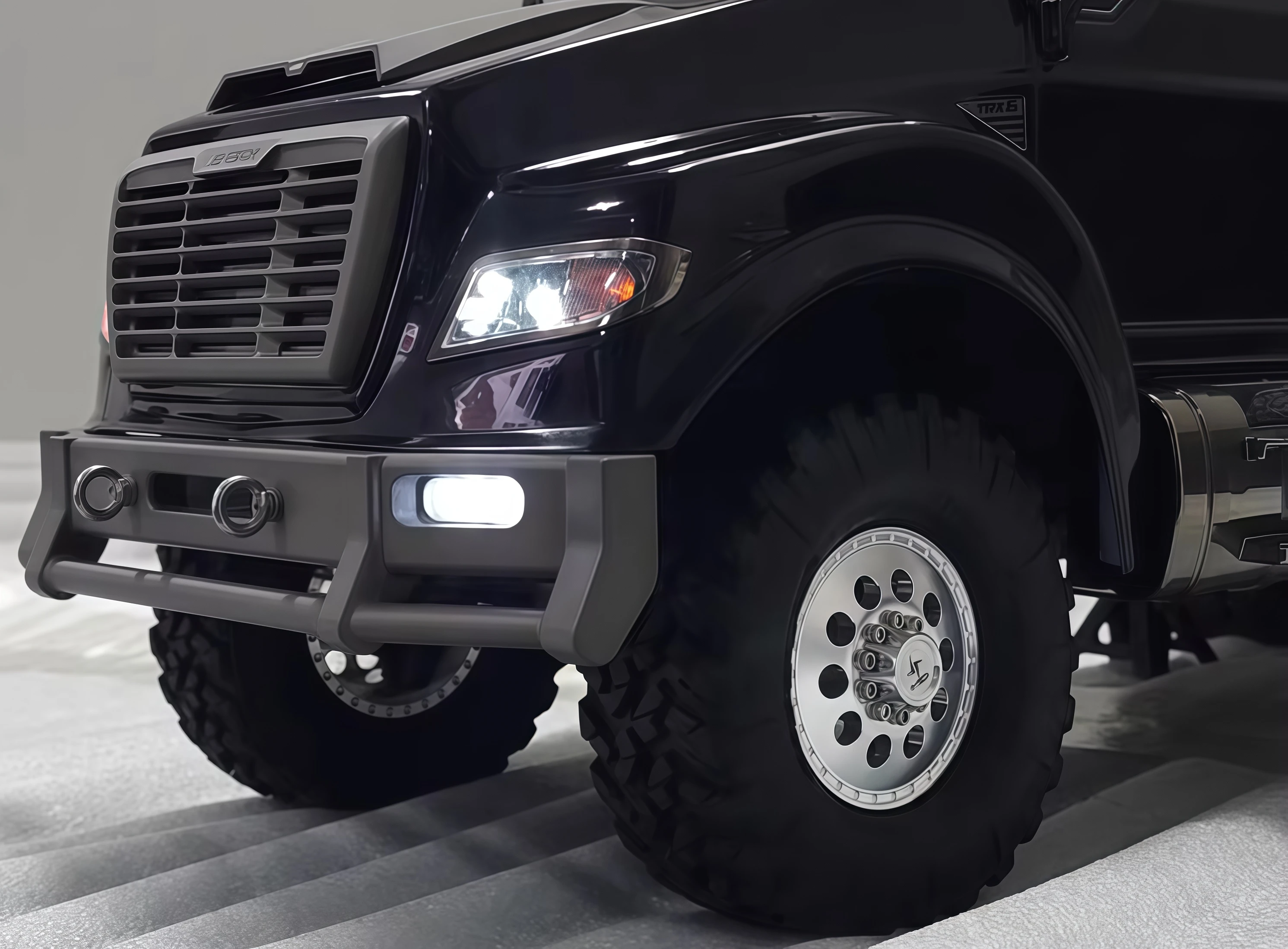 Kit de para-choque dianteiro CNC de alumínio para TRX-6 Ultimate Hauler escala 1/10 peças opcionais de caminhão de reboque RC