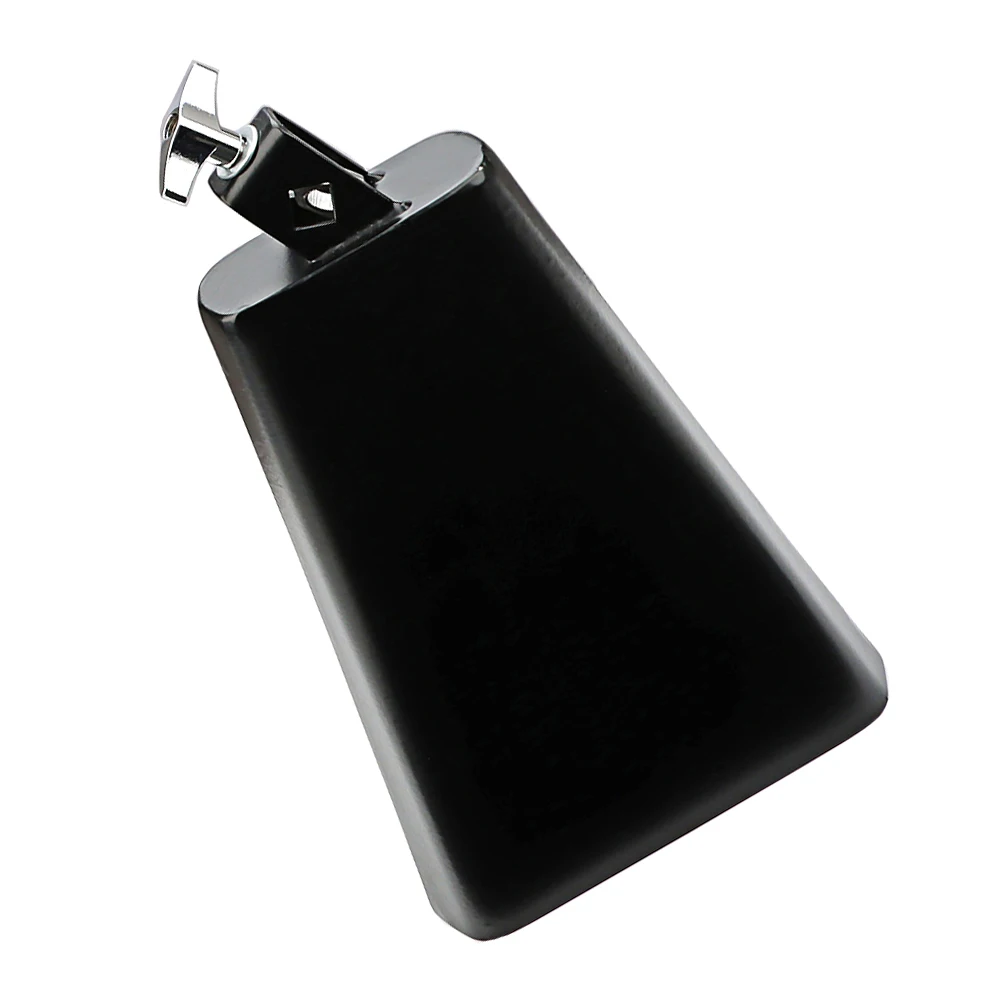 

Black Cowbell 207mm Drum Set Percussion Instrument Metal Sturdy Ergonomic Clear Crisp Sound Musical Talent Accessories