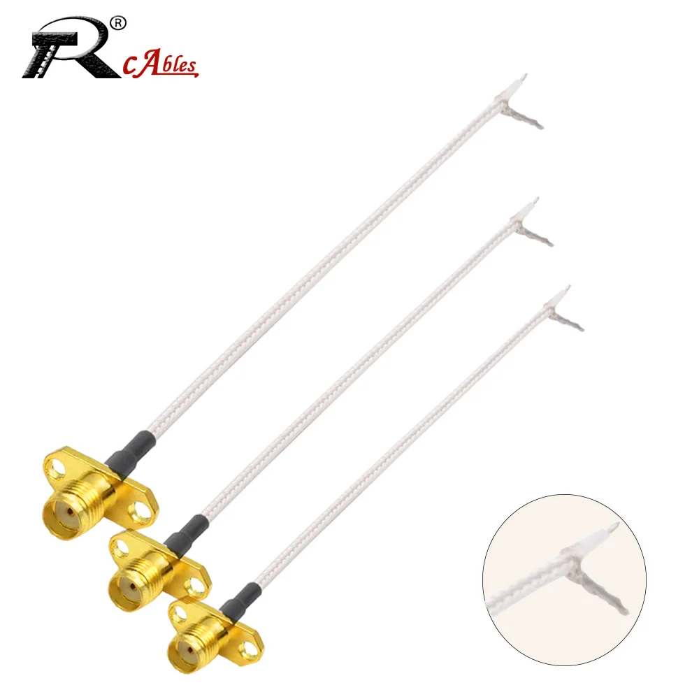 1Pc (Rp) sma Vrouwelijke Flens Pcb Soldeer Pigtail RG316 Kabel Voor Wifi Draadloze Router Gps Gprs Lage Verlies Jackplug Draad Connector