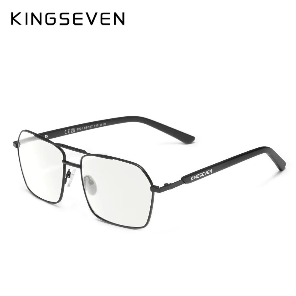 KINGSEVEN Rechteckige Anti-Blue-ray-Brille für Herren, Telefon, Computer, Anti-Blaulicht-blockierende Brille für Damen, leicht – Detail 2