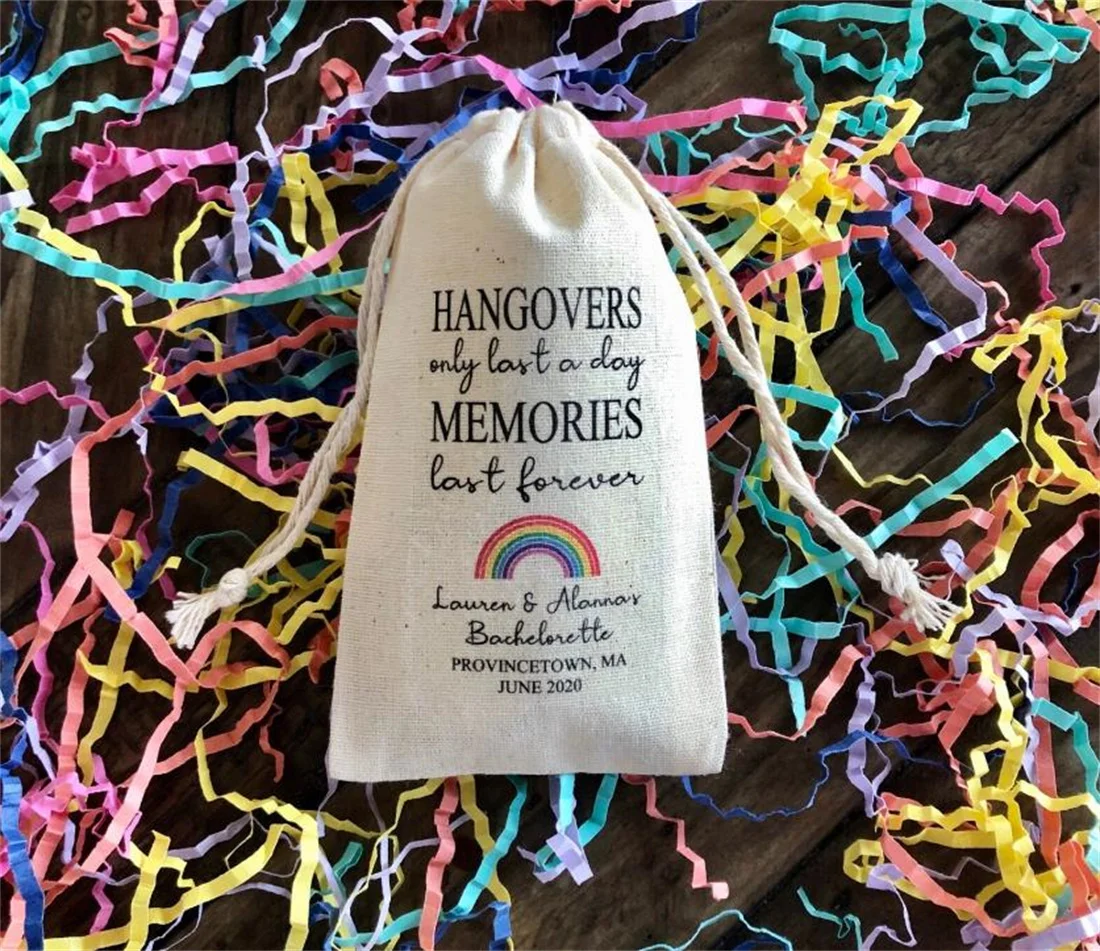 

20pcs Rainbow Theme Hangover Kit / Recovery Kit / Hangovers Only Last a Day, Memories Last Forever