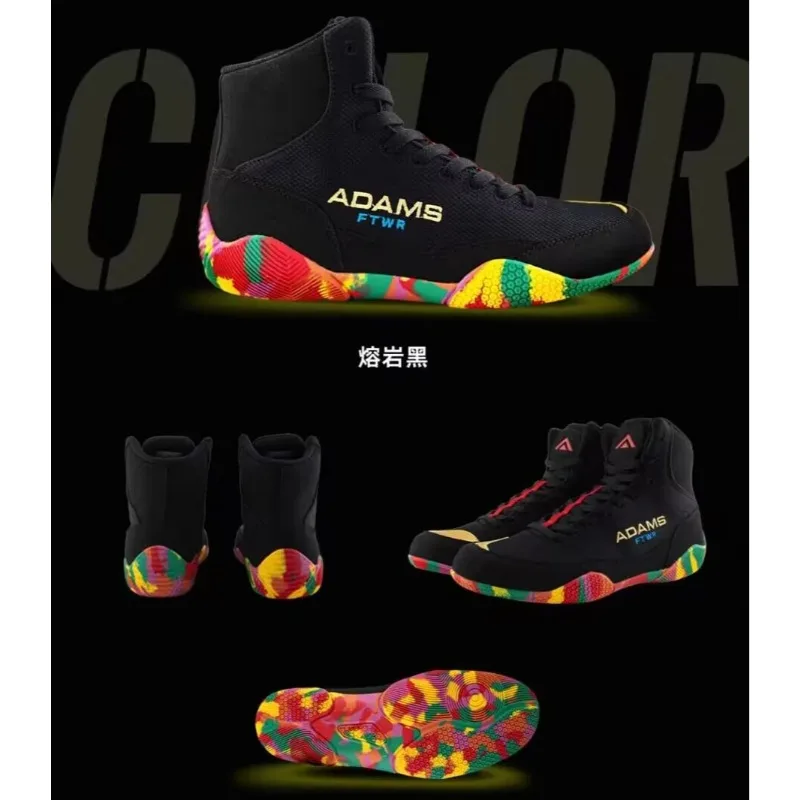 

Luxury Brand Wrestling Shoe Mesh Breathable Boxing Shoes Anti-Slippery Indoor Sports Shoes High Top Gym Training Shoe Unisex