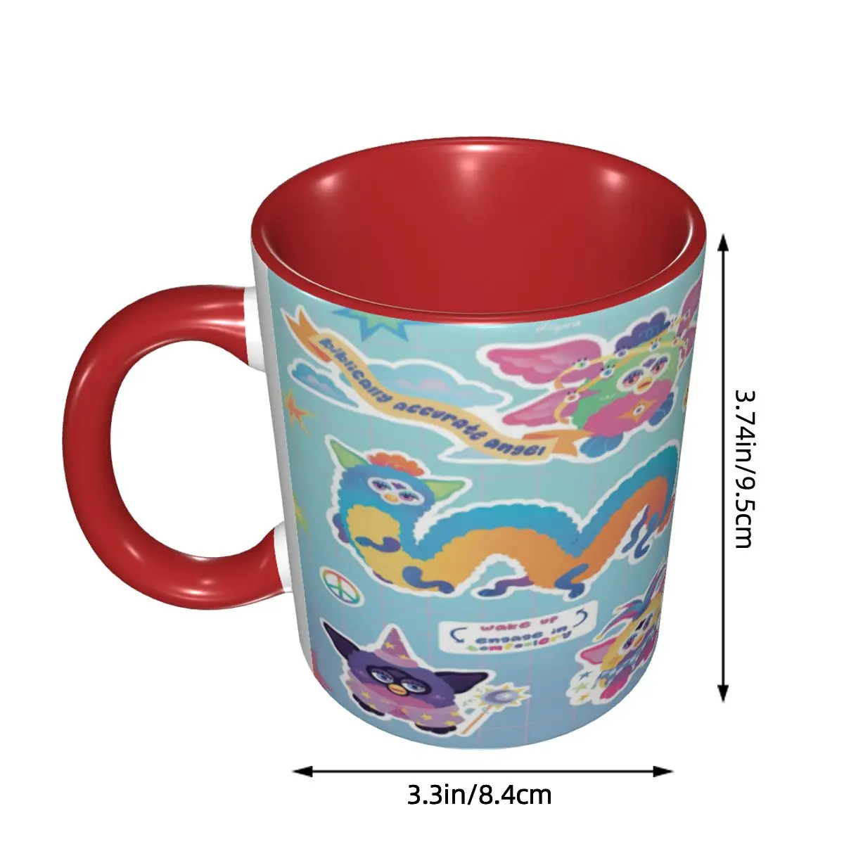 Nightmare Furby Cartoon Mug Funny Ceramic Coffee Cups Tea Mugs Milk Cup Drinkware Gift for Friends DIY Custom