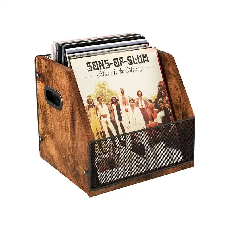 

Country Style Custom Wooden Storage Box Vinyl Record Album Disc Collection Box Retro Desktop Desktop Storage